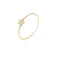 Picture Italian bracelet, 18K gold-plated silver, white zircons