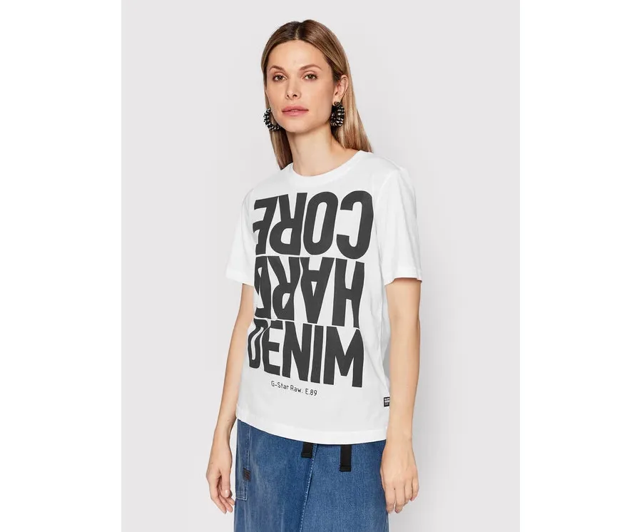 obrazek 1 G-Star Raw T-Shirt Lyon D21661-4107-110 Biały Regular Fit