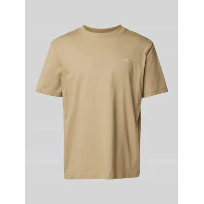 Zdjęcie T-shirt z prążkowanym okrągłym dekoltem