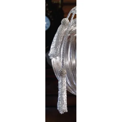 Zdjęcie Podwójny chwost ze srebrnymi kulkami Swarovskiego - Il Paralume Marina