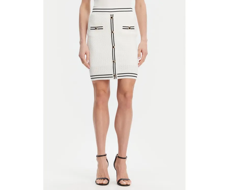 obrazek 1 Fracomina Spódnica ołówkowa FR25SG4003K52401 Écru Slim Fit