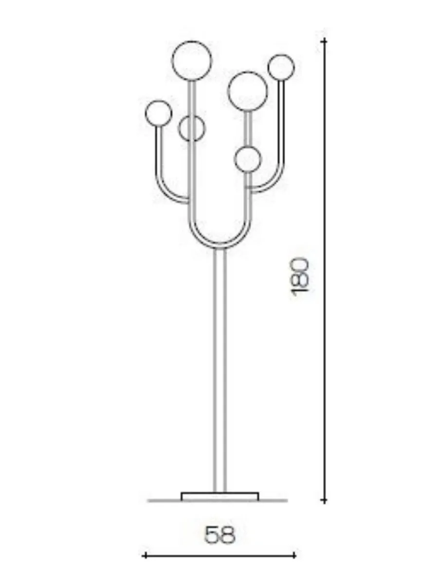 obrazek 4 Lampa podłogowa w delikatnym złotym wykończeniu z ręcznie wycinanymi włoskimi kryształowymi kulami - Il Paralume Marina