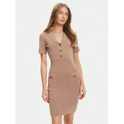 Zdjęcie Guess Sukienka dzianinowa W5YK29 Z0130 Beżowy Slim Fit