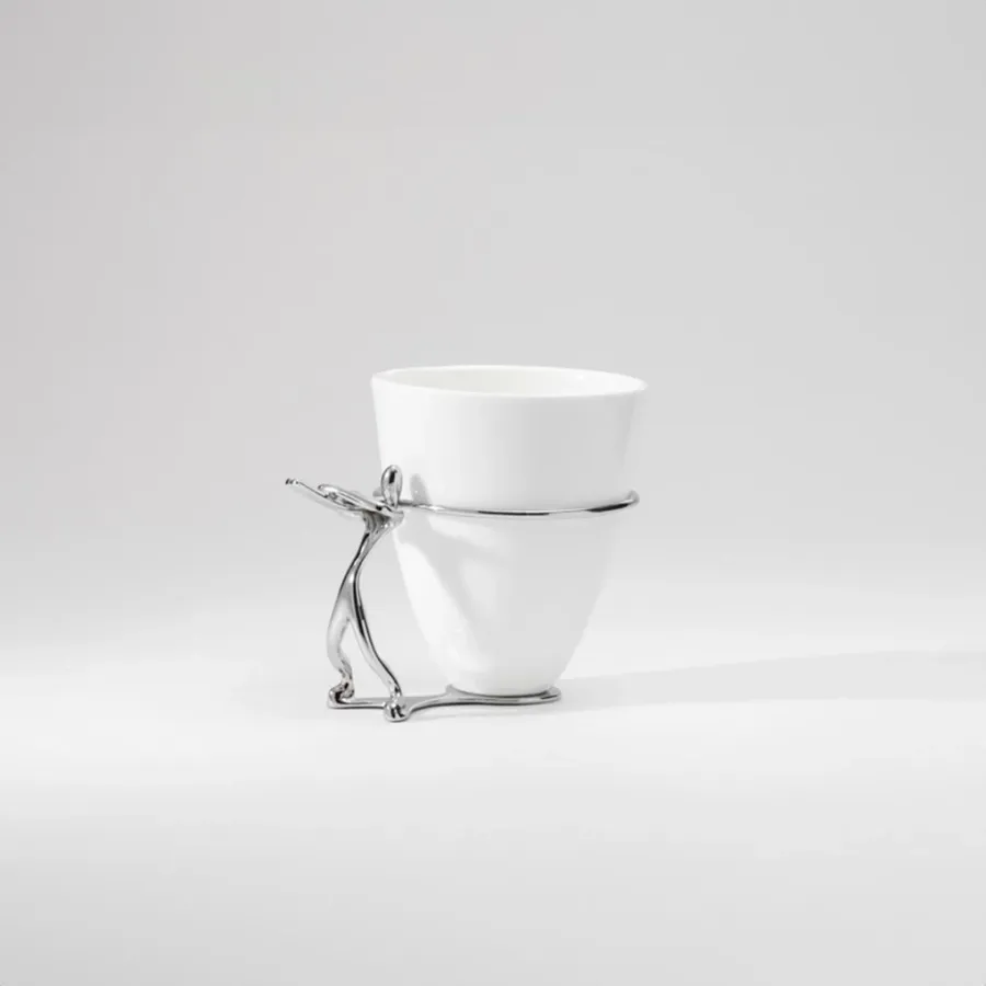 obrazek 2 Ceramiczny kubek ze srebrnym uchwytem