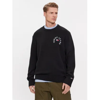 Zdjęcie Tommy Jeans Sweter Arched Graphic DM0DM16784 Czarny Relaxed Fit