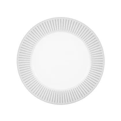Zdjęcie Talerz obiadowy z porcelany Elegant z szarymi i czarnymi równoległymi liniami - Vista Alegre