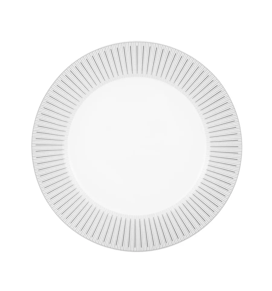 obrazek 1 Talerz obiadowy z porcelany Elegant z szarymi i czarnymi równoległymi liniami - Vista Alegre
