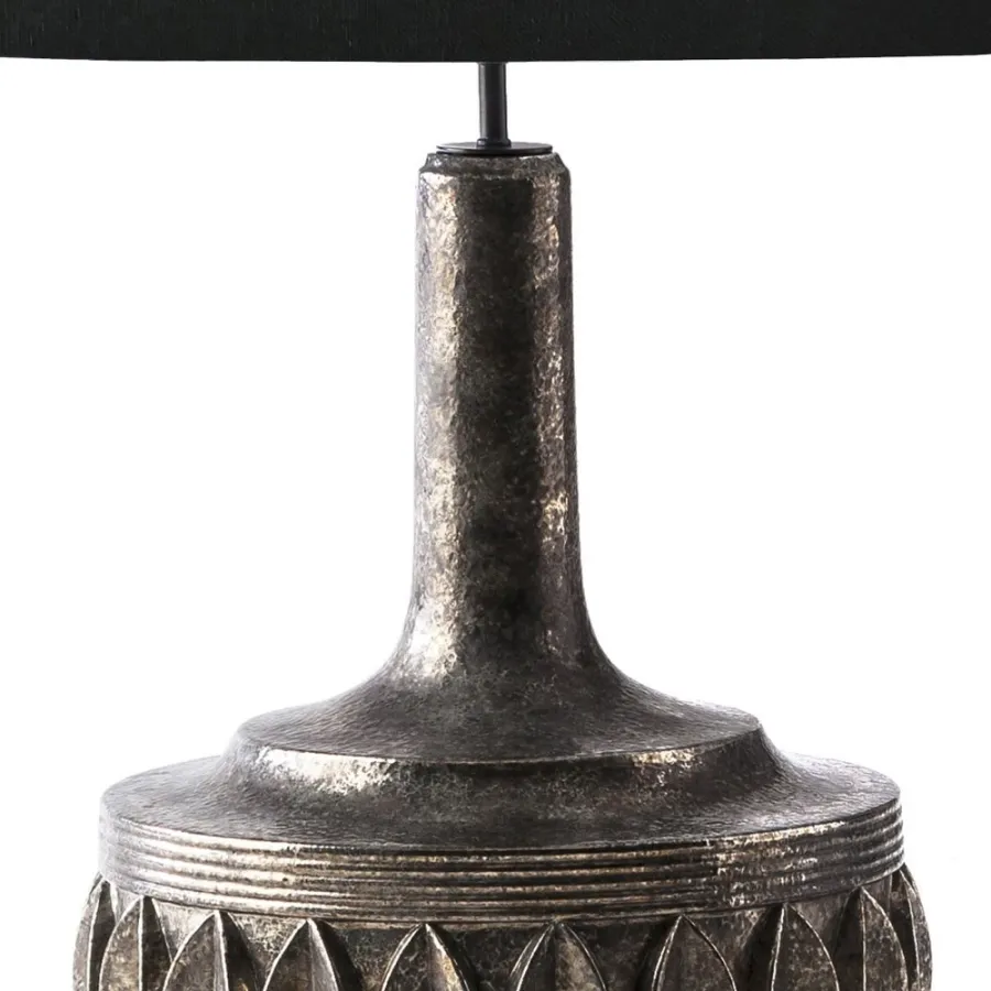 obrazek 2 Lampa stołowa z abażurem z tkaniny H.92xL.46xP.46 cm