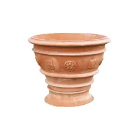 Picture Beautiful Italian large terracotta pot for the garden - Goti Terrecotte