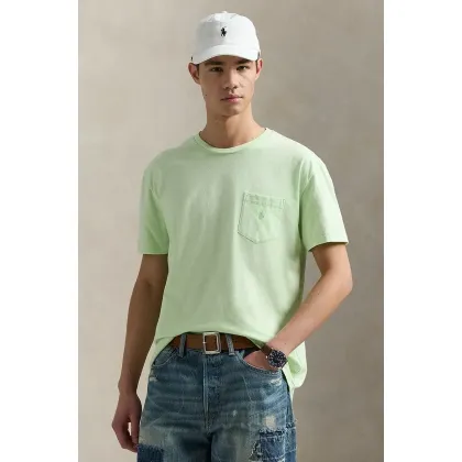 Zdjęcie Polo Ralph Lauren t-shirt bawełniany Tee męski kolor zielony gładki 710969628