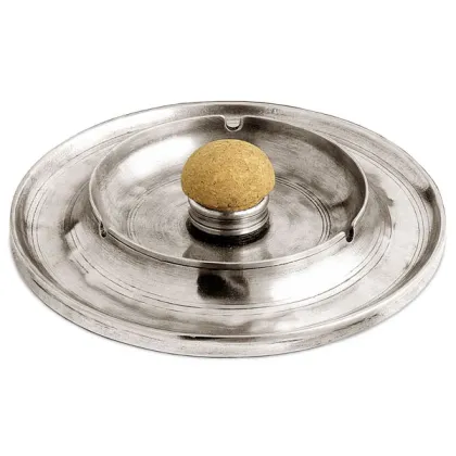 Picture Pipe ashtray made of pewter