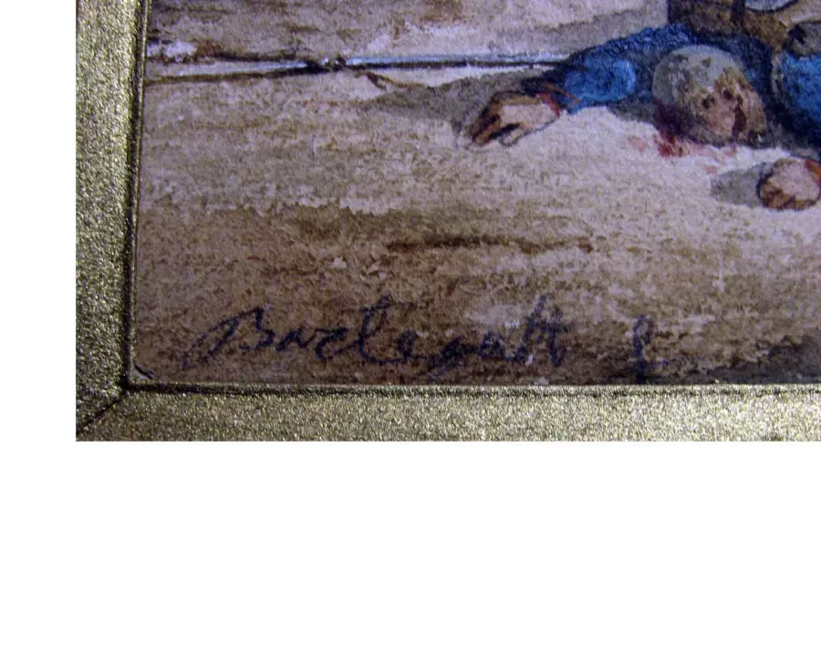 obrazek 4 Gwasz na papierze przedstawiający bitwę związaną z wojną francusko-pruską 1870 r.
