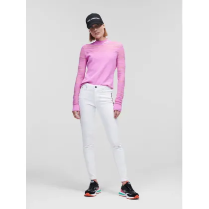 Zdjęcie KARL LAGERFELD Jeansy Logo 225W1104 Biały Skinny Fit