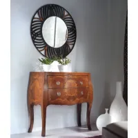 Zdjęcie Interesujące lustro do salonu w kolorze wiśni i czerni