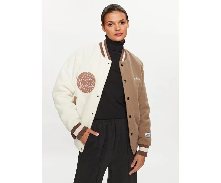 obrazek 1 Mercer Amsterdam Kurtka bomber Unisex The All Out Varsity MEAP231007 Beżowy Regular Fit