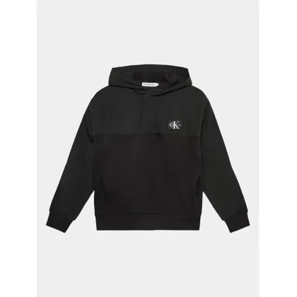 Zdjęcie Calvin Klein Jeans Bluza Mix Media IB0IB01953 Czarny Regular Fit