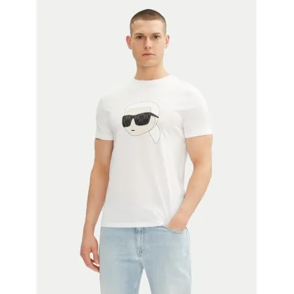 Zdjęcie KARL LAGERFELD T-Shirt 755073 552251 Biały Regular Fit
