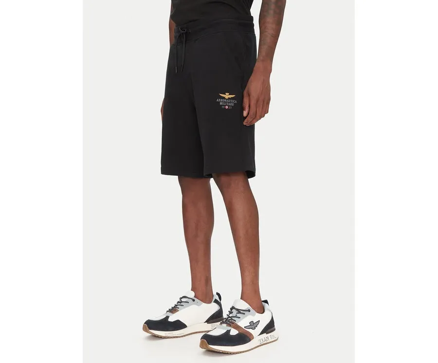 obrazek 1 Aeronautica Militare Szorty sportowe 251BF017F459 Czarny Regular Fit