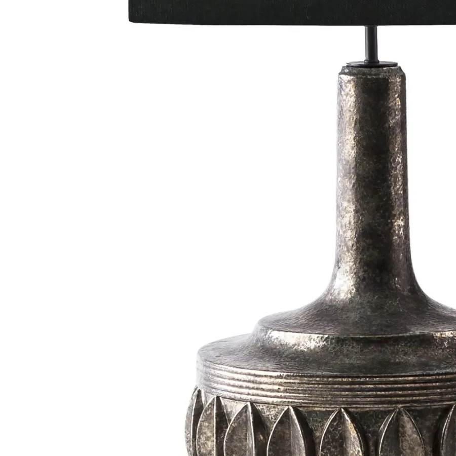 obrazek 3 Lampa stołowa z abażurem z tkaniny H.92xL.46xP.46 cm