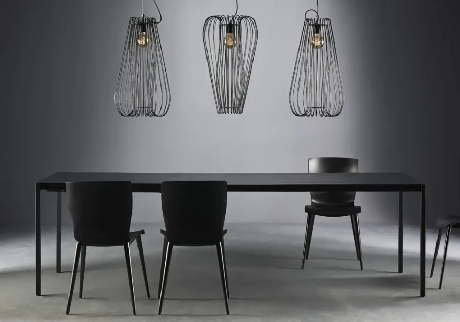 obrazek 2 Lampa z cienkich stalowych drutów w nowoczesnym stylu 45cm - Colico