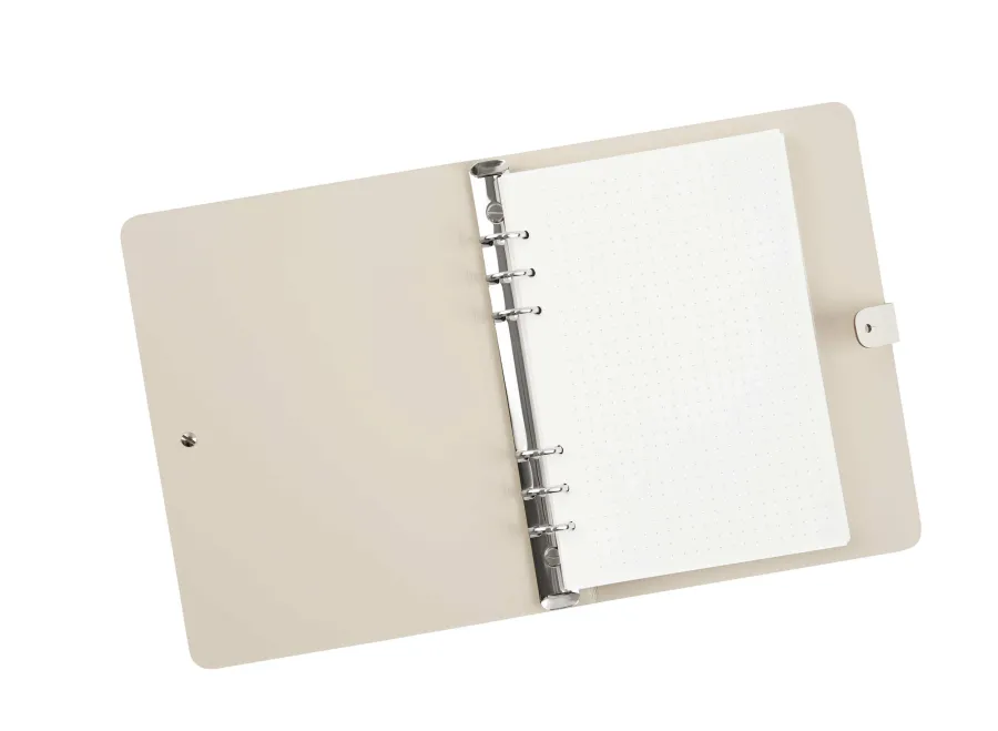 obrazek 3 Stylowy biały segregator A5 wykonany z naturalnej skóry