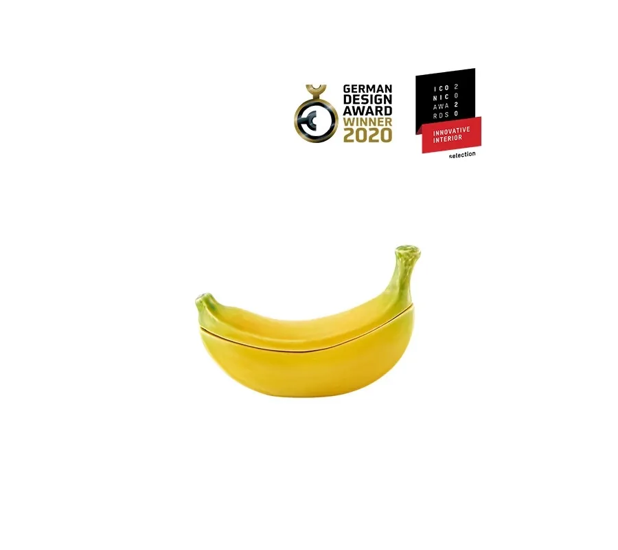 obrazek 1 Niepowtarzalny zamykany pojemnik w kształcie banana - Bordallo Pinheiro