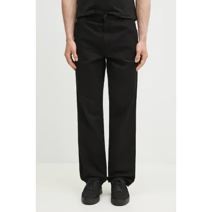 Zdjęcie Carhartt WIP spodnie bawełniane Single Knee Pant kolor czarny proste I031499-BLACK