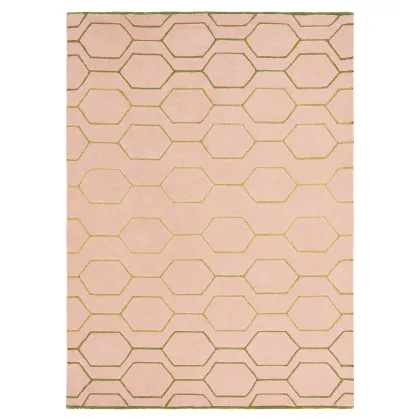Zdjęcie Nieszablonowy różowy dywan geometryczny - ARRIS PINK 37302