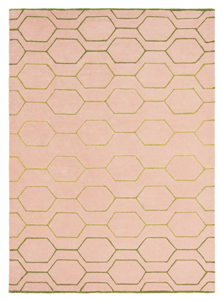 obrazek 1 Nieszablonowy różowy dywan geometryczny - ARRIS PINK 37302