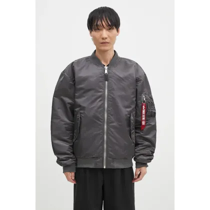 Zdjęcie Alpha Industries kurtka bomber MA-1 CS męski kolor szary przejściowa oversize 136136