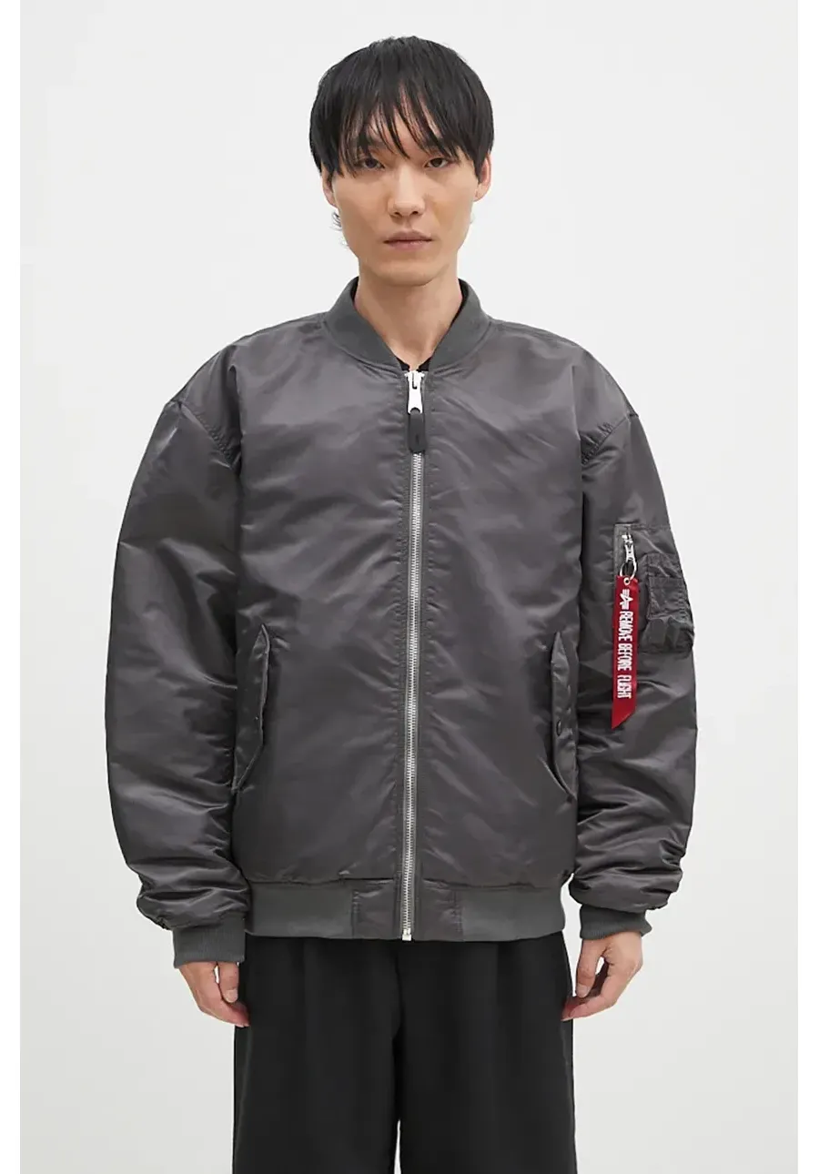 obrazek 1 Alpha Industries kurtka bomber MA-1 CS męski kolor szary przejściowa oversize 136136
