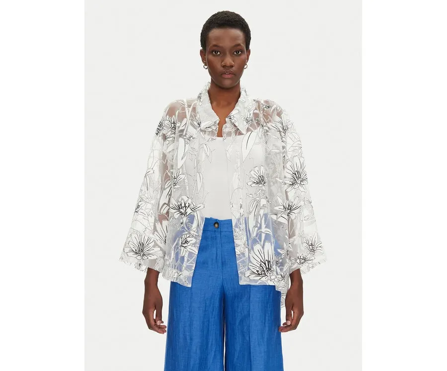 obrazek 1 Joseph Ribkoff Bluzka 251102 Biały Boxy Fit