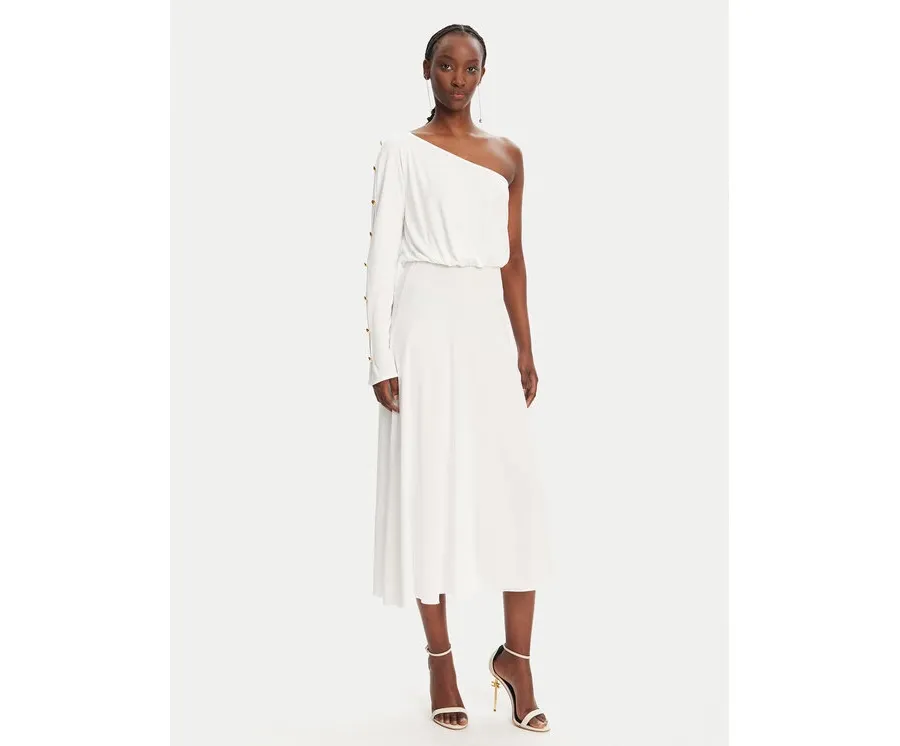 obrazek 1 Elisabetta Franchi Sukienka koktajlowa AB80252E2 360 Biały Regular Fit