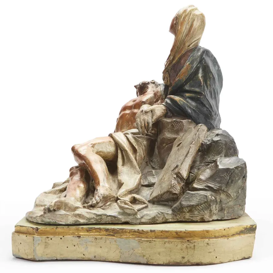 obrazek 2 Rzeźba przedstawiająca Marię Magdalenę trzymającą ciało Chrystusa po ukrzyżowaniu - XVIII