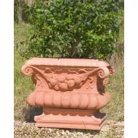 Picture Decorative flower pot made of Italian clay - Fornace Masini