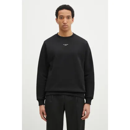 Zdjęcie Drôle de Monsieur bluza bawełniana męska kolor czarny z nadrukiem PERM.SW148.CO127 Le Sweatshirt Slogan Cl
