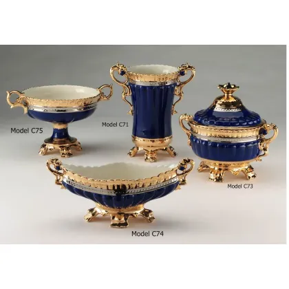 Zdjęcie Zjawiskowe niebieskie wazony ceramiczne