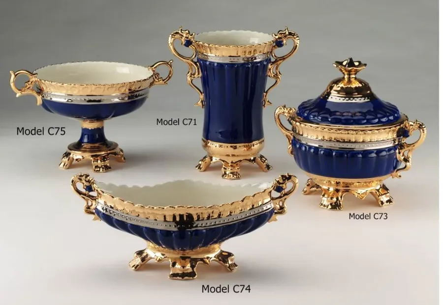 obrazek 1 Zjawiskowe niebieskie wazony ceramiczne