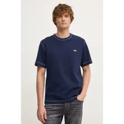 Zdjęcie Lacoste t-shirt bawełniany męski kolor granatowy gładki TH2829