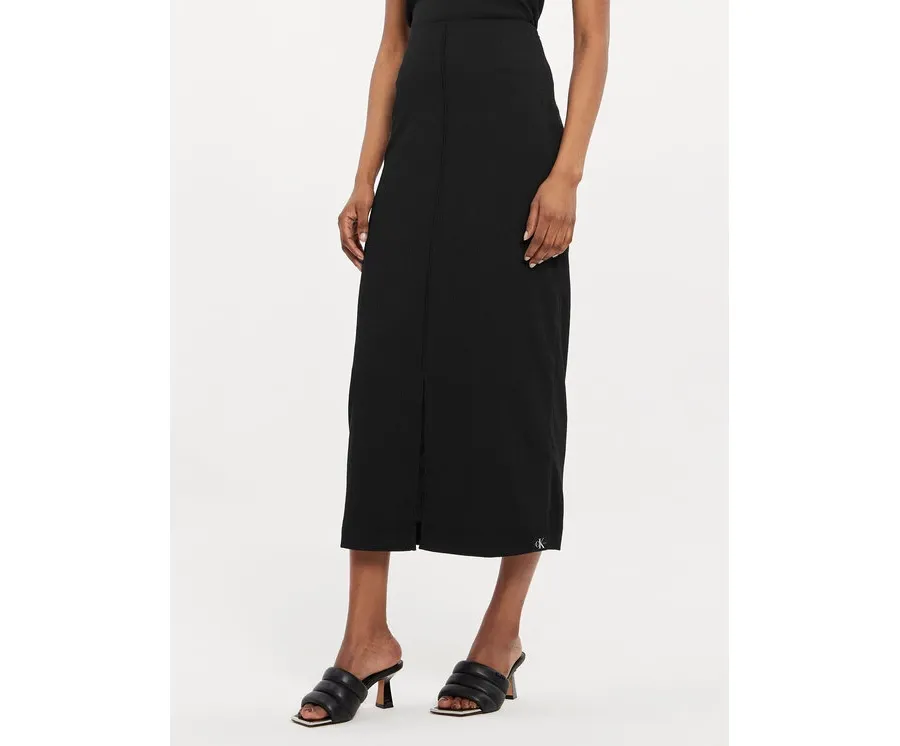 obrazek 1 Calvin Klein Jeans Spódnica midi J20J223144 Czarny Regular Fit