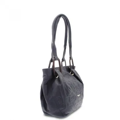 Zdjęcie Stylowa skórzana torebka z motywem róży - Giudi