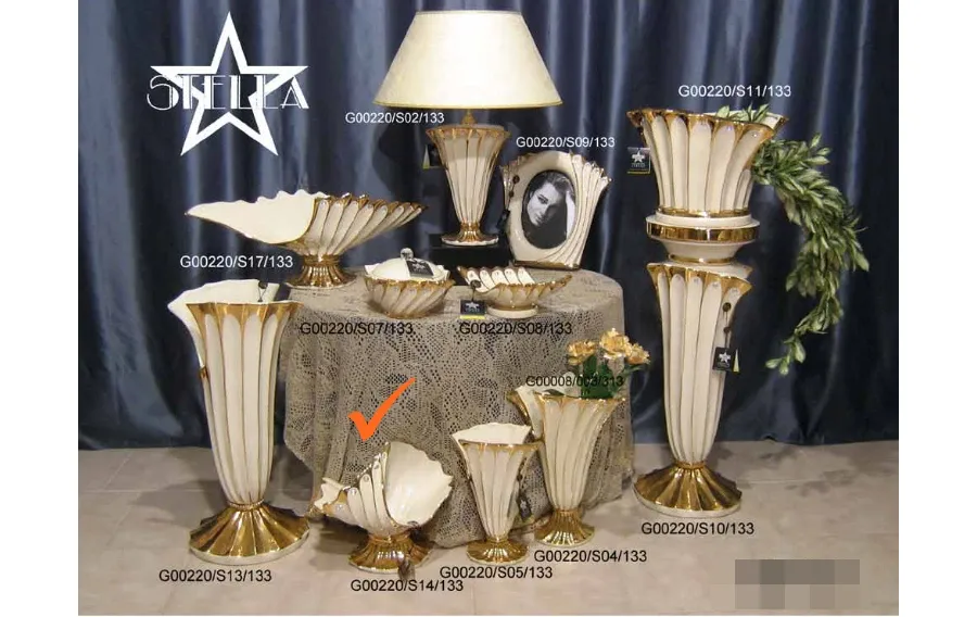 obrazek 1 Luksusowy ceramiczny koszyk zdobiony kryształkami Swarovskiego