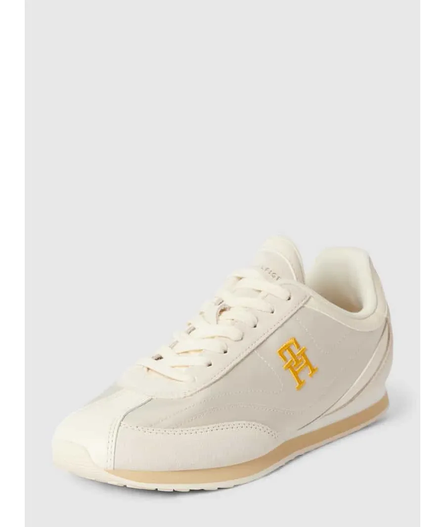 obrazek 1 Sneakersy ze skóry z wyhaftowanym logo