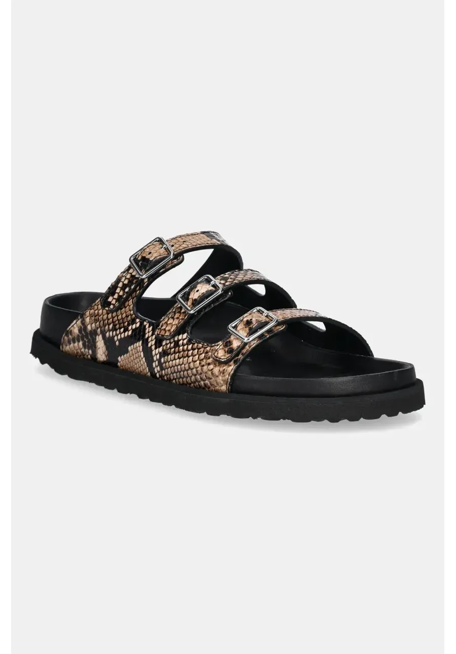 obrazek 1 Birkenstock 1774 klapki skórzane Florida EXQ LE damskie kolor beżowy 1029996