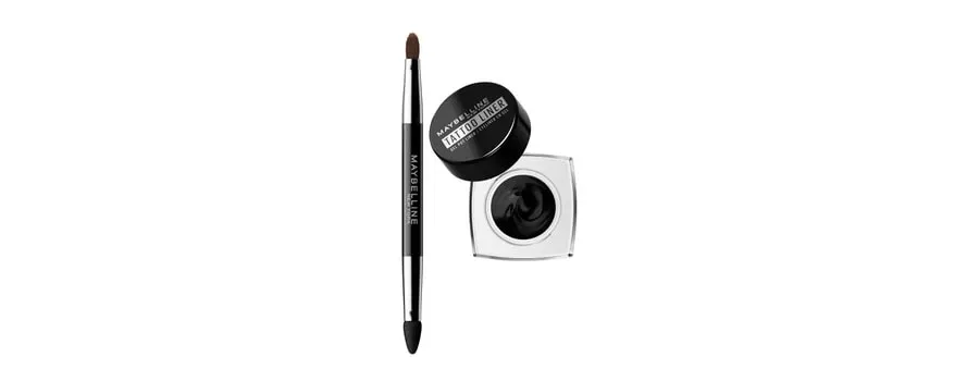 obrazek 1 Maybelline Tattoo Liner Gel Pot + 2-in-1 Profi-Pinsel Eyeliner 3 g Nr. 950 - Blackest Black