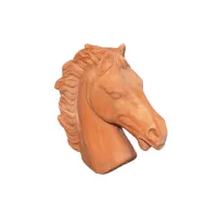 Picture Italian sculpture for the garden - a horse's head - Goti Terrecotte