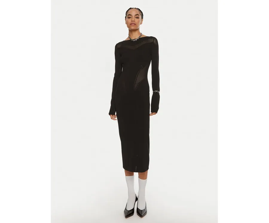 obrazek 1 Patrizia Pepe Sukienka dzianinowa 8A1348 K195 K103 Czarny Slim Fit