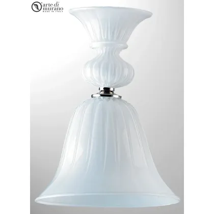 Zdjęcie Gustowna wisząca lampa w kolorze bieli ze szkła Murano