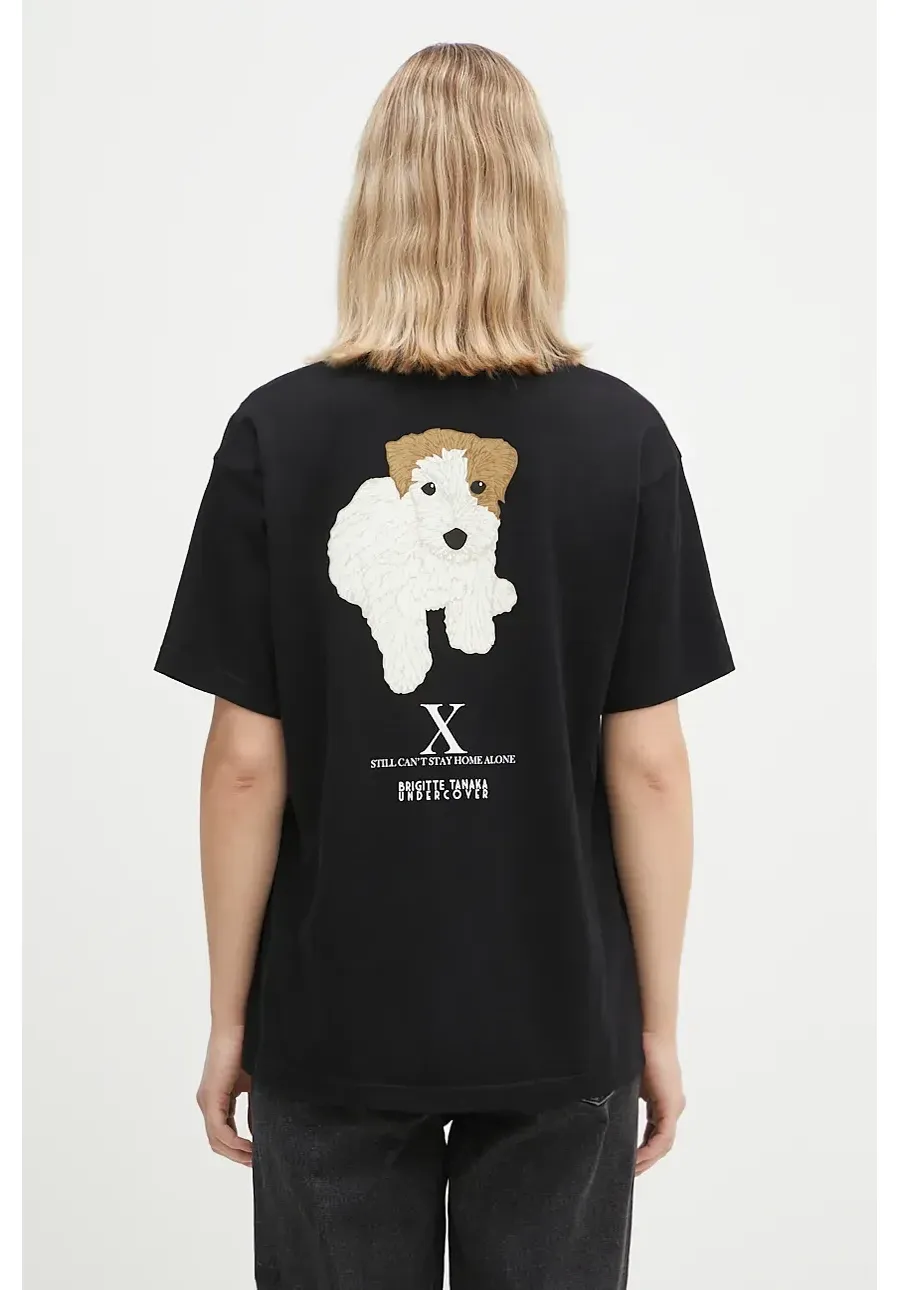 obrazek 1 Undercover t-shirt bawełniany Tee damski kolor czarny UC2D2802