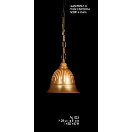 Zdjęcie Współczesna 1-punktowa lampa wisząca z ręcznie szlifowanego kryształu florenckiego – Il Paralume Marina